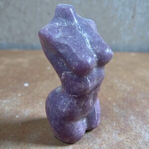 Gorgeous lepidolite goddess torso